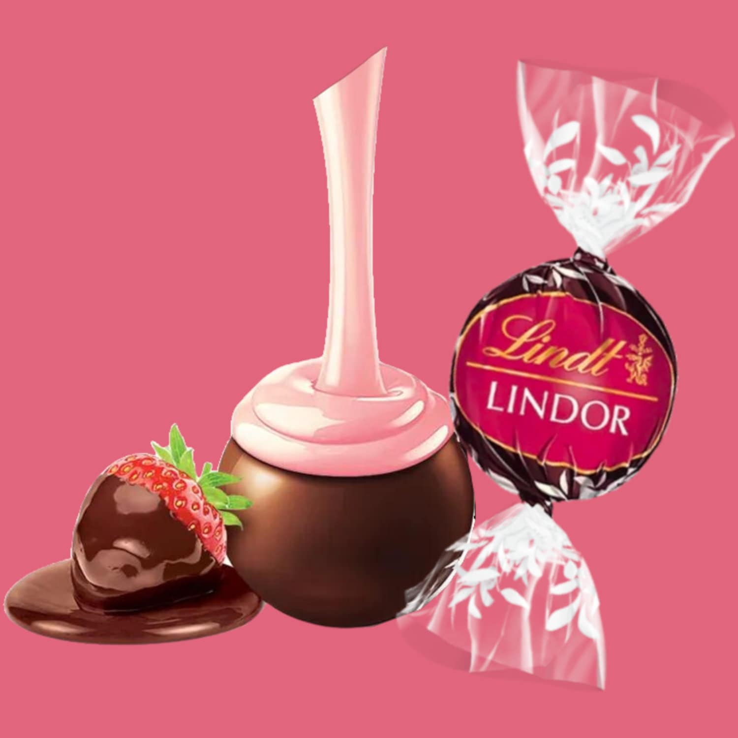 Truffes Lindt aux fraises et au chocolat noir, Cadeaux chocolatés Lindt, Truffes au chocolat Lindt, Mariage, Noël, Cadeaux enterrement de vie de jeune