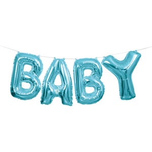 Blue Baby Foil Balloons, Baby Balloon Banner, Boy Baby Shower Decorations, Blue Baby Shower Balloons, Gender Reveal, Baby Shower Backdrop