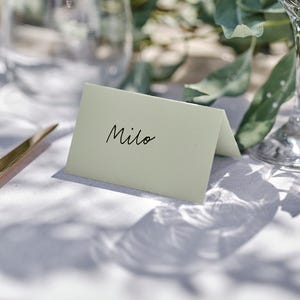 10 cartões de lugar de casamento verde-sálvia, plano de assentos de mesa de casamento, decorações de mesa de casamento, cartões de nome de casamento, cartões de lugar de jantar de Natal