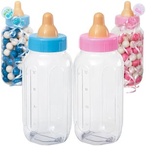 Plastikbabyflasche, Babypartybevorzugungen, Babyflasche Gastgeschenke, Geschlecht offenbaren, Babypartydekoration, befüllbares Babypartyflaschengeschenk