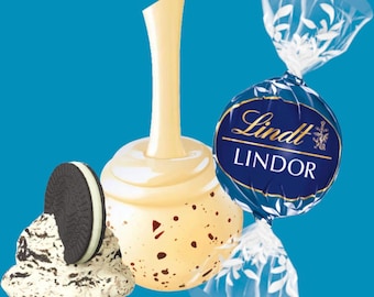 Galletas y crema de chocolate Lindt, regalo de chocolate Lindt, trufas de chocolate Lindt, bolsitas de dulces para bodas, baby shower, cumpleaños, regalos de despedida de soltera