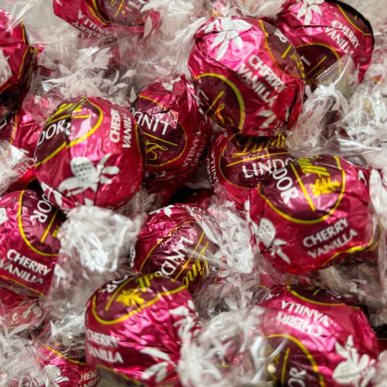 Lindor Wrapper Lindt Lindor Cherry Vanilla White Chocolate, Chocolate Gift Bag Favours ...