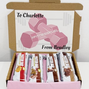 Protein Gift Box, Personalised Gift Box, Protein Bars Gift, Fitness Girl Gift, Gym Protein Letterbox Gift, Protein Snacks, Gym Girl Birthday