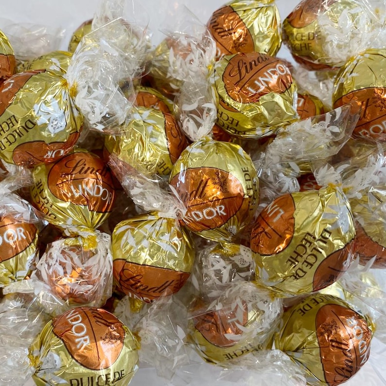 Lindt Dulce De Leche-melkchocolade, Lindt-chocoladegeschenken, Lindt-chocoladetruffels, snoepzakjes bruiloft, kerstcadeaus, gunsten vrijgezellenfeest afbeelding 2