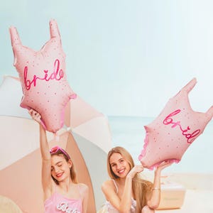 Pink Bride Swimsuit Foil Balloon, Hen Party Balloons, Hen Party Decorations, Bridal Shower Balloons, Bachelorette Party Decor, Bride Balloon