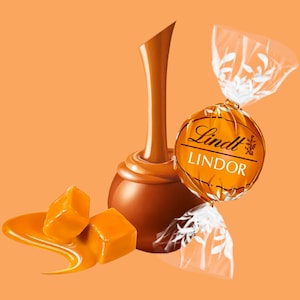 Trufle z mlecznej czekolady karmelowej Lindt, Prezenty z czekolady Lindt, Kosz czekoladowy Lindt, Ślub, Czekolada świąteczna Lindt, Upominki na wieczór panieński