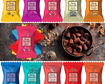 Trufas de chocolate gourmet Monty Bojangles, regalos de fiesta