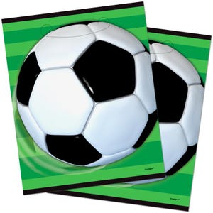 8 Football Party Bags, Plastic Loot Bags, Football Birthday Gift Bags, Football Party Supplies, Kids Birthday Party Bags, Birthday Favours