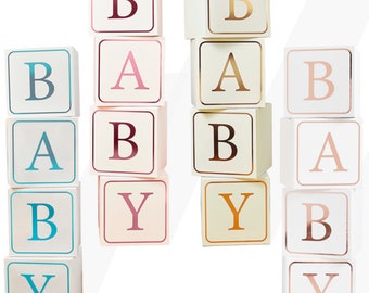 Baby Shower Decorations, Large Baby Blocks Gift, Baby Shower Party Decor, Baby Shower Boxes, Neutral Baby Shower Blocks, Gender Reveal Decor