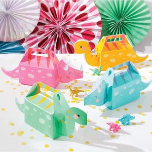 4 Dinosaur Party Favour Boxes, Dinosaur Party Favours, Dinosaur Party Supplies, Dinosaur Birthday Favours,  Dinosaur Treat Box, Dino Party