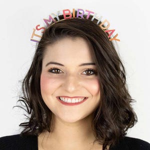 Its My Birthday Headband, Girls Birthday Party Headband, Birthday Girl Tiara, Birthday Hair Accessories, Birthday Photo Prop, Birthday Tiara