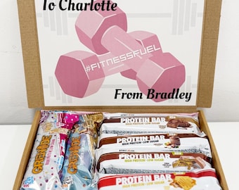 Personalized Protein Bar Gift Box, Fitness Gym Gift