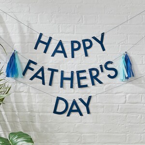 SWYOUN Best Dad Ever Banner - I Love You Fathers Day Party Bunting Garland Decoration - View #7