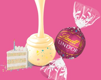 Lindt Birthday Cake White Chocolate Gift, Lindt Chocolate Gifts, Lindt Chocolate Truffles, Wedding Sweet Bags, Christmas, Hen Party Favours