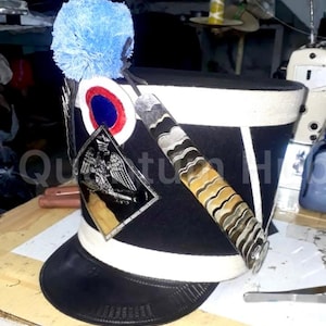 French Napoleonic Shako Helmet with pompom (Free Shipping)