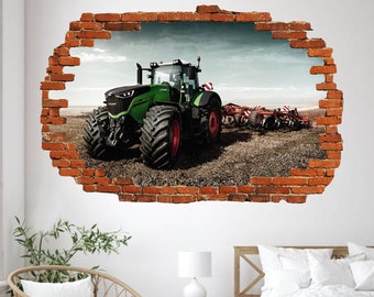 Farming Tools Tractor Plough Wall Art Sticker Decal Mural Poster Decor 803