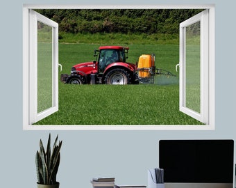 Farming Tools Tractor Field Wall Sticker Decal Mural Poster Decor 503