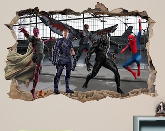 Avengers Superheroes Spiderman Wall Sticker Decal Mural Poster Decor 1073