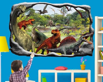 Dinosaurs Grassland Swamp Mesozoic Era Wall Sticker Decal Mural Poster Decor 536