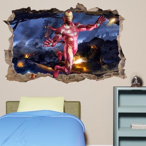 Superheroes Avengers Ironman Wall Sticker Decal Mural Poster Room Decor 1026
