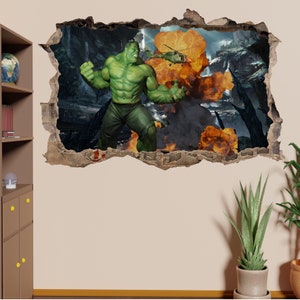 Superheroes Avengers Action Hulk Wall Sticker Decal Mural Poster Kids Room Decor 1023