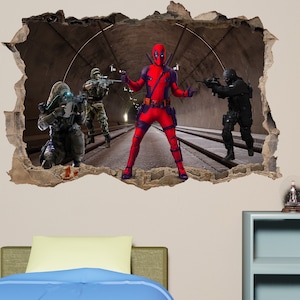 Super Hero Action Charaktere Wandaufkleber Wandbild Poster Dekor 1077