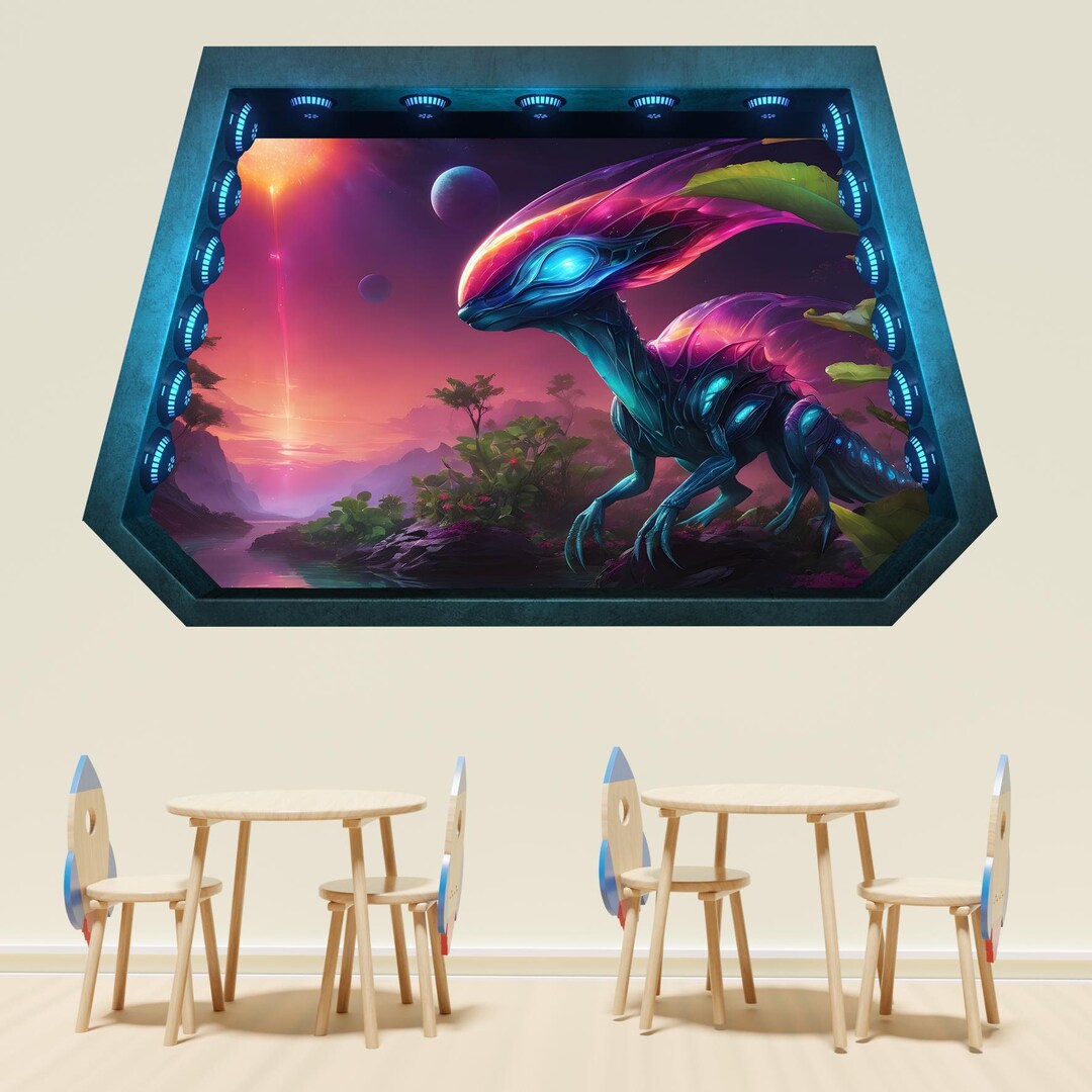 Beautiful Alien Creature Wall Sticker Mural Decal Poster Self-adhesive ...