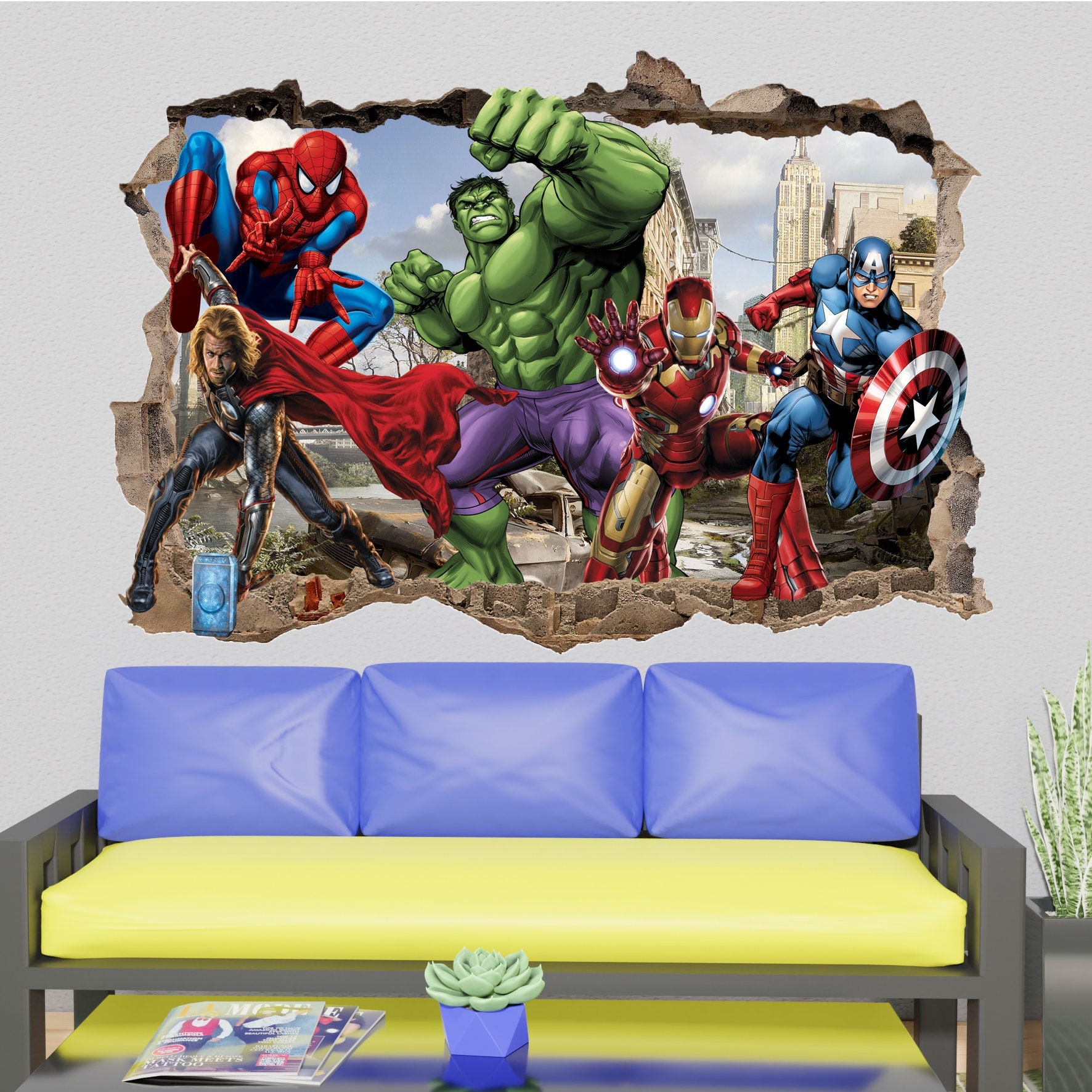 Marvel Avengers 4ft Tall Large Character Sticker Walltastic