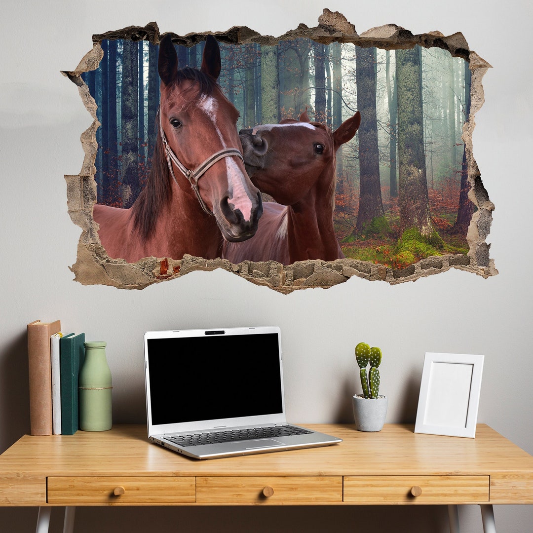 3D Sunset Horse 42 Animal Wall Stickers