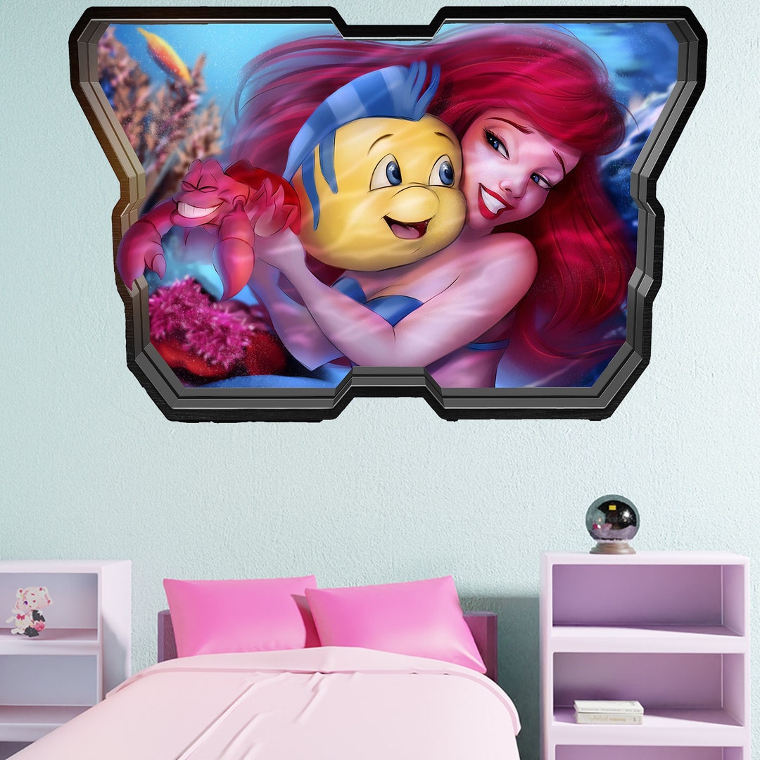 Under Sea Water Fish Mermaid Wall Art Sticker Decal Mural Poster Decor ...