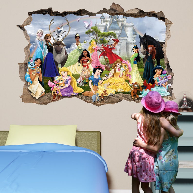 All Princess Pets Characters Fairies Castle Wall Art Sticker Decal ...