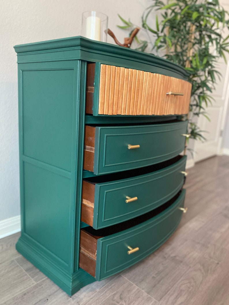 Sleek Modern Urban Tall Dresser Emerald Green - Etsy