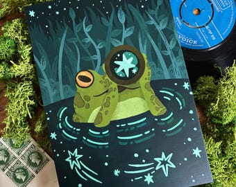 Toad Astronomy art print - A5/A4
