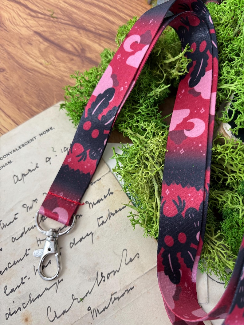 Mothman Cryptid Lanyard - with safety break away clip image 4