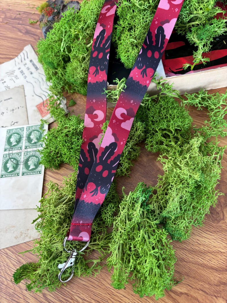 Mothman Cryptid Lanyard - with safety break away clip image 2