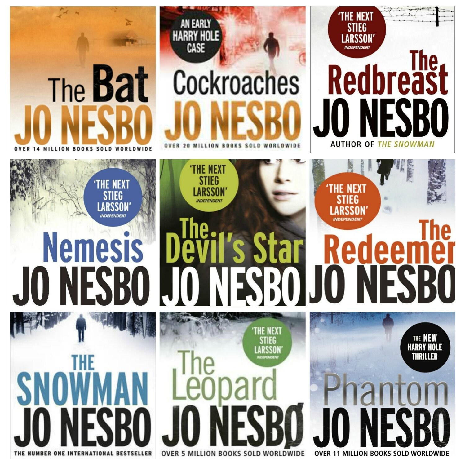 Jo Nesbo Collection 9 Books Set- (The Snowman, Police, The Devil's Star,  The Redeemer, Cockroaches, The Leapord, The son, The Bat, Headhunters)