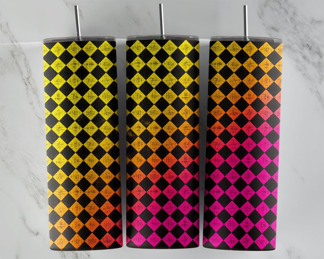 Checkers Tumbler Design 20 Oz Skinny Tumbler Design Etsy