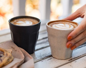 Cappuccino Cups Set of 2 | 6 oz Cappuccino Mugs | Purposefully Handmade in Small Series