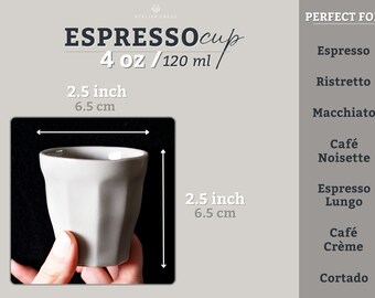 Espressotasse⎜120 ml (4 oz) Größe⎜Geschenk für Kaffeeliebhaber