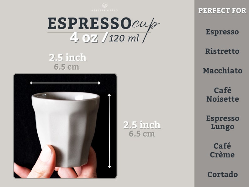 Espressotasse120 ml 4 oz GrößeGeschenk für Kaffeeliebhaber Bild 1