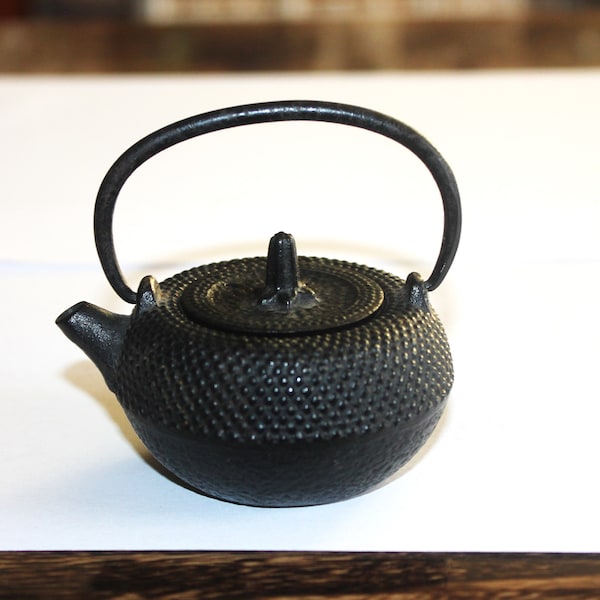 Vintage Japanese Cast Iron Tetsubin Miniature Teapot  Kettle