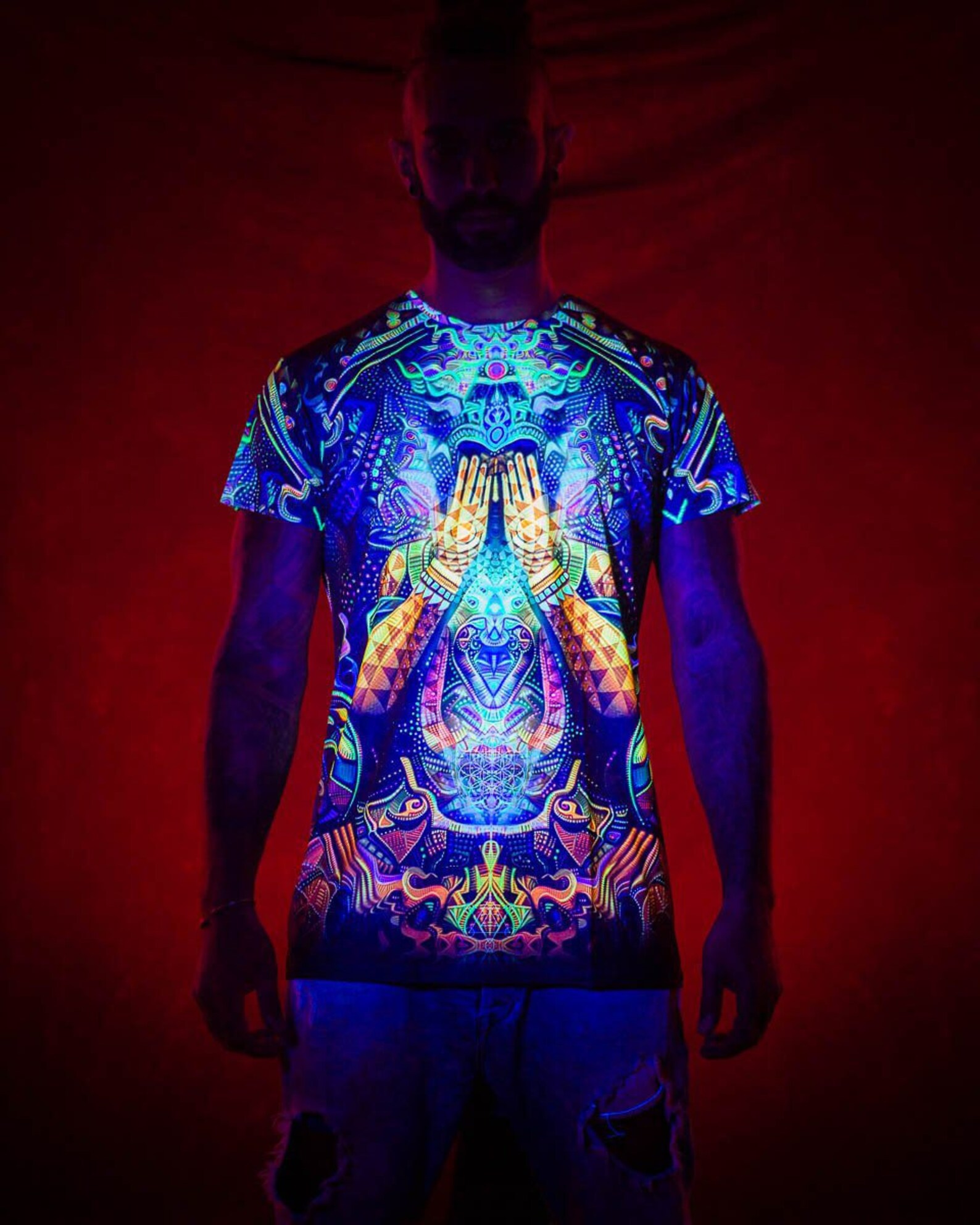 Rave Clothing UV Reactive Shirt Festival Shirt UV Etsy