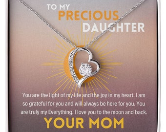 To My Precious Daughter - Jewelry Gift - Gift from Mother For Birthday Or Any Occasion to Daughter - Mom To Daughter Gift