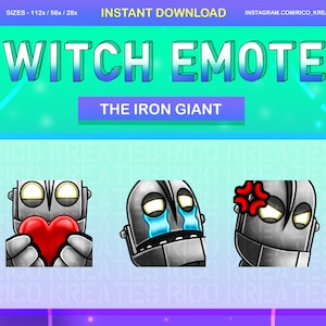 The Iron Giant Emote Pack 112x112 / 56x56 / 28x28 - Twitch, Youtube, Discord, Iron Giant Emotes, multiiversus Emotes