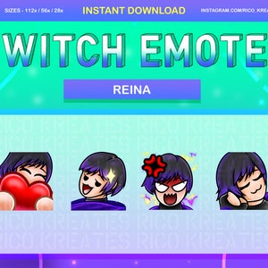 Reina Tekken 8 Twitch Emote Paket 112x112 /56x56 /28x28 Twitch, Discord, Youtube, Tekken, Tekken 8, Reina Emotes, Kampfspiel Emotes Bild 1