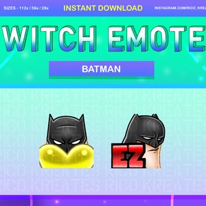 Pacote de emotes Twitch do Bat Man 112x112 / 56x56 / 28x28 - Twitch, Discord, Youtube, Emotes multiiversus, Emotes Twitch, Emotes de super-herói