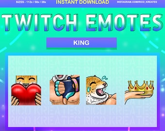 King Tekken 8 Twitch Emote Pack 112x112 / 56x56 / 28x28 - Twitch, Discord, Youtube, Tekken 8, King Emotes, Fighting Game Emotes, King Tekken
