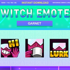 Garnet Emote Pack 112x112 / 56x56 / 28x28 - Twitch, Discord, Youtube, multiiversus Emotes, Twitch Emotes, Steven Universe Emotes, Cartoon