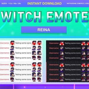 Reina Tekken 8 Twitch Emote Paket 112x112 /56x56 /28x28 Twitch, Discord, Youtube, Tekken, Tekken 8, Reina Emotes, Kampfspiel Emotes Bild 2