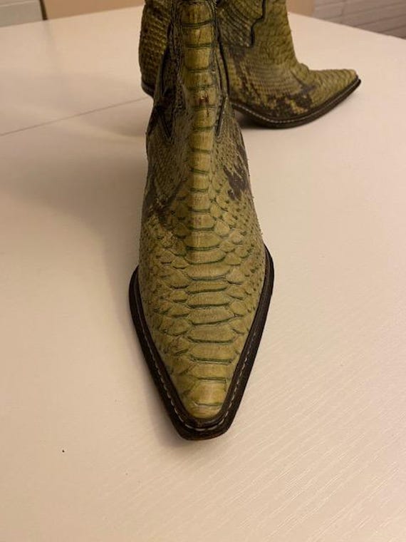 Donald Pliner Vintage Western Couture Snake Skin Women Boots. Size 7M Etsy Canada